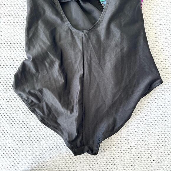 Oscar De La Renta Vintage Multicolored Geo Square Faux Wrap One Piece Swimsuit - Picture 10 of 10